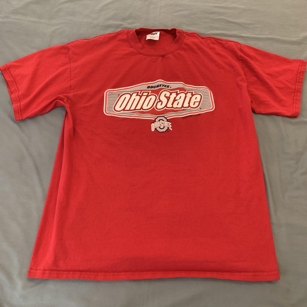 Ohio State Buckeyes Shirt Mens XL‎ Red NCAA Football Graphic Tee Trau Loevner